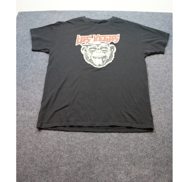 Unbranded Other - Las Vegas Monkey Sunglasses Graphic T-Shirt Mens Black Short Sleeve XL